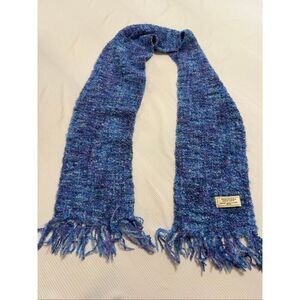 Estate Blue MUCROS IRELAND Hand-Woven Weavers Loopy Shawl Wrap Scarf